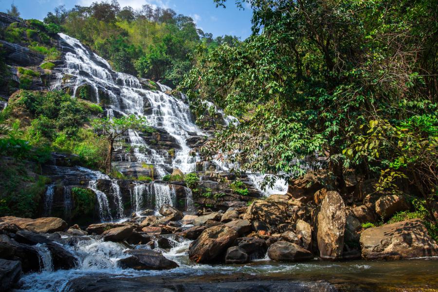 Mae Ya Waterfall at the southern parts of the park